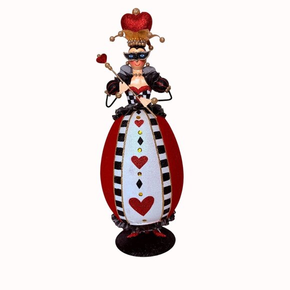 Pier 1 Halloween Queen Of Hearts Regal Figurine VTG Fantasy Seasonal Home Decor - Picture 1 of 16